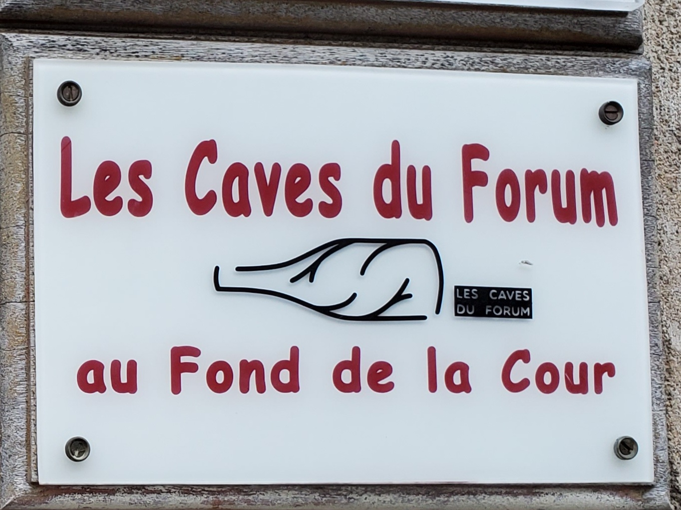 Caves du Forum Reims plaque